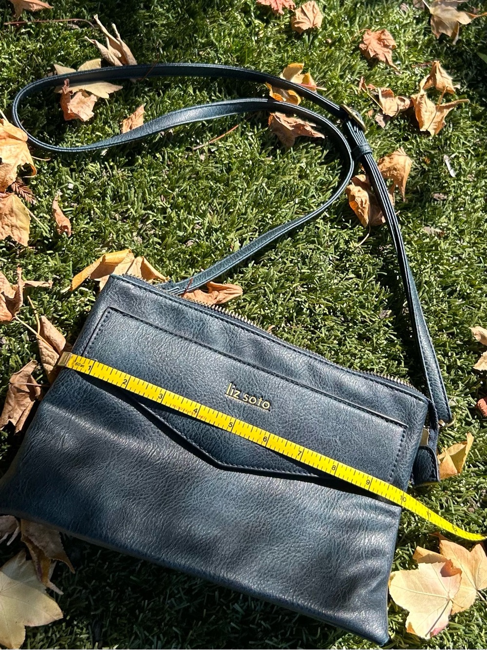 Liz Soto Black Leather Crossbody Bag - Sleek Everyday Shoulder Bag